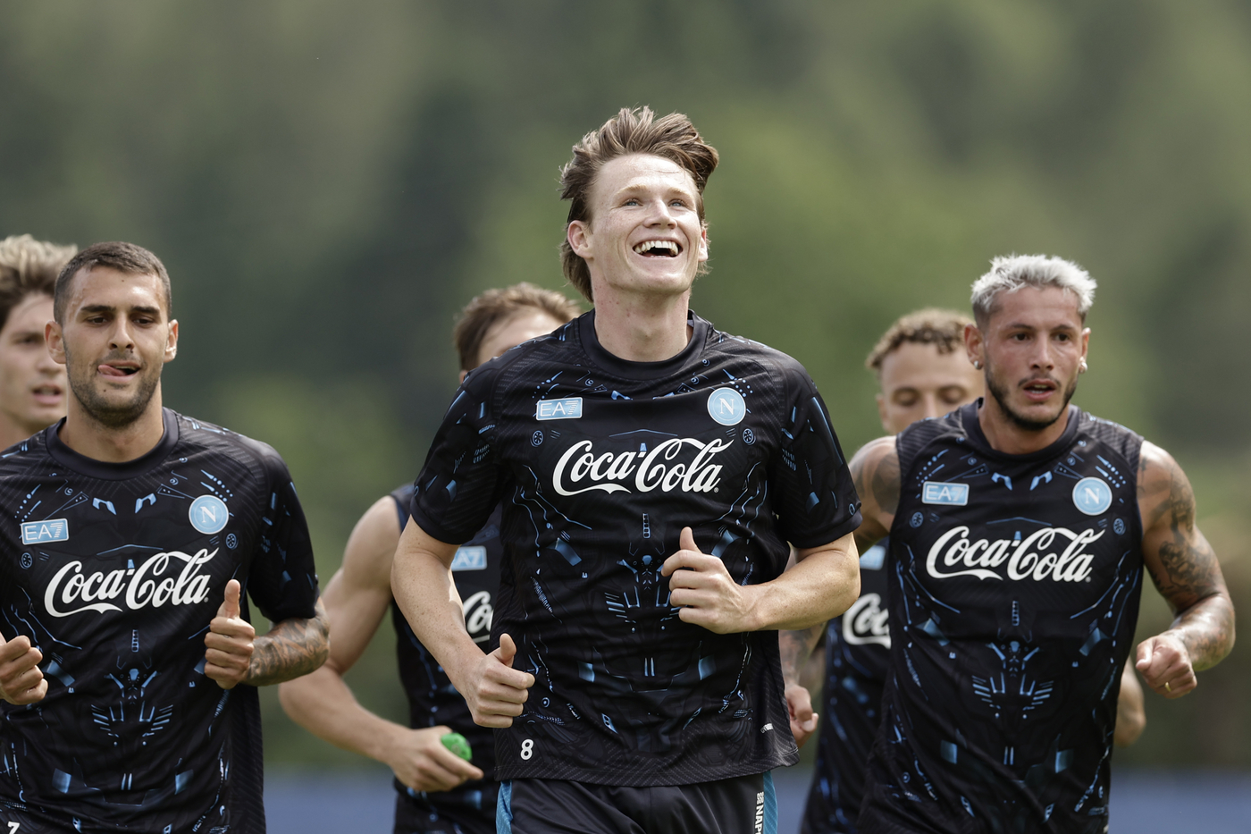 Scott McTominay allenamento Napoli Dimaro