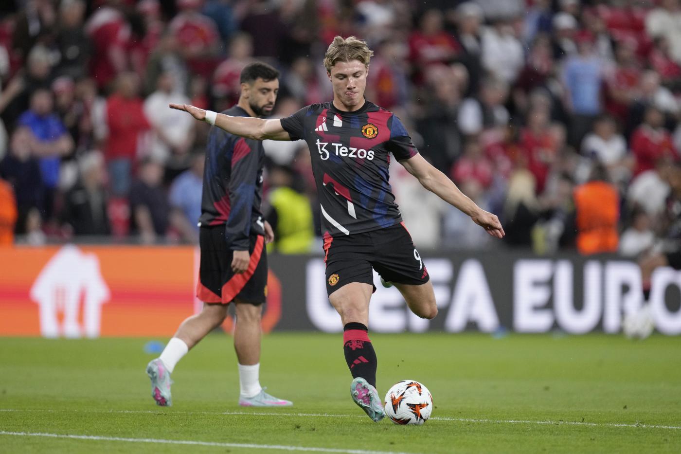 Rasmus Hojlund finale di Europa League Tottenham vs Manchester United